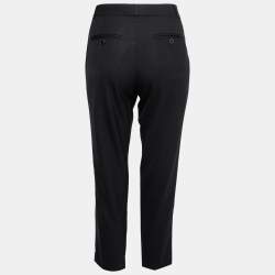 Pre Owned Dolce & Gabbana Black Wool Slim Fit Trousers S Waist 28"