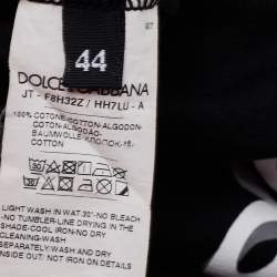 Pre Owned Dolce & Gabbana Black Logo Print Cotton T-Shirt M
