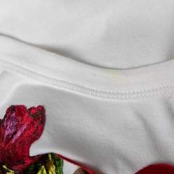 Pre Owned Dolce & Gabbana White Cotton Embroidered T-Shirt M