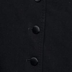 Pre Owned فيست دولتشي أند غابانا دانتيل وصوف أسود أزرار أمامية مقاس صغير (سمول)