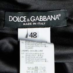 Pre Owned Dolce & Gabbana Multicolor Floral Print Silk Ruched Midi Dress L