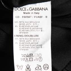 Dolce & Gabbana Black Stretch Silk Draped Jumpsuit S