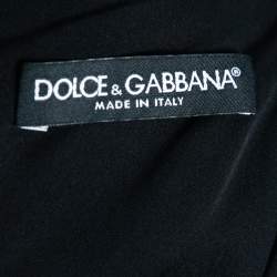 Dolce & Gabbana Black Stretch Silk Draped Jumpsuit S