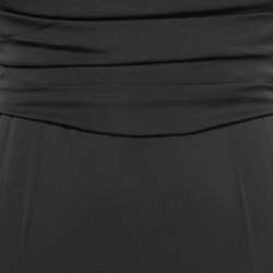 Dolce & Gabbana Black Stretch Silk Draped Jumpsuit S