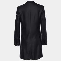 Pre Owned Dolce & Gabbana Black Cotton Mid Length Coat S