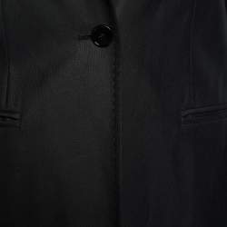 Pre Owned Dolce & Gabbana Black Cotton Mid Length Coat S