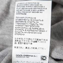 Pre Owned Dolce & Gabbana Grey Logo Print Crewneck Tank Top XS 