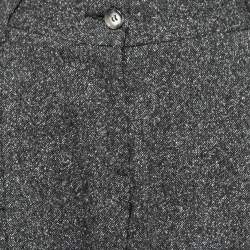 Pre Owned Dolce & Gabbana Grey Tweed Cropped Pants M