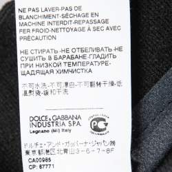 Pre Owned Dolce & Gabbana Black Floral Printed Silk Crepe Trousers M