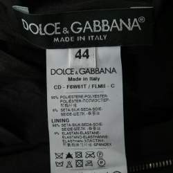 Pre Owned Dolce & Gabbana Green Sequin Embellished Long Sleeve Dress M