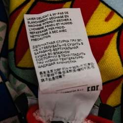Pre Owned Dolce & Gabbana Multicolor Printed Cotton Rib Knit Trimmed Joggers XS