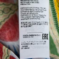 Pre Owned Dolce & Gabbana Multicolor Multi-Panel Print Cotton T-Shirt S   