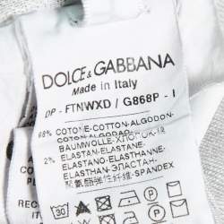Pre Owned Dolce & Gabbana Light Grey Denim Pretty Jeans S Waist 30"   