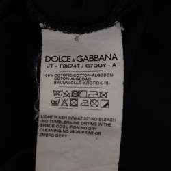 Pre Owned Dolce & Gabbana Black Fashion Sinner Print Cotton T-Shirt XS