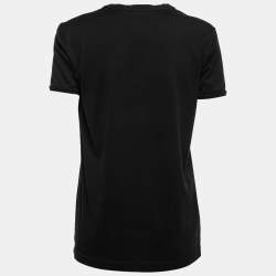 Pre Owned Dolce & Gabbana Black Fashion Sinner Print Cotton T-Shirt XS