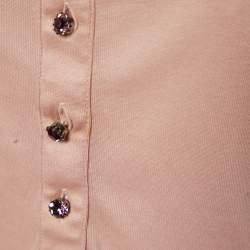 Pre Owned Dolce & Gabbana Pink Knit Neck Trim Detail Tank Top M