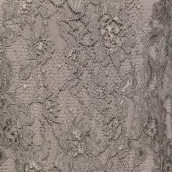 Pre Owned Dolce & Gabbana Beige Tweed & Lace Overlay Sleeveless Shift Dress S