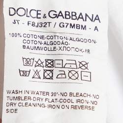 Pre Owned Dolce & Gabbana White Beautiful Life Print Cotton Short Sleeve T-Shirt M