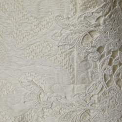 Pre Owned Dolce & Gabbana White Lace Sheath Dress M
