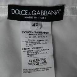 Pre Owned Dolce & Gabbana Blue Printed Cotton Top & Shorts Set M 