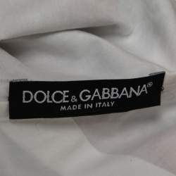 Pre Owned Dolce & Gabbana Multicolor Floral Printed Cotton Pleated Midi Dress M