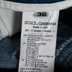 Pre Owned Dolce & Gabbana Blue Denim Slim Fit Jeans XS Waist 24"