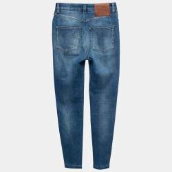 Pre Owned Dolce & Gabbana Blue Denim Slim Fit Jeans XS Waist 24"