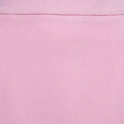Pre Owned Dolce & Gabbana Pink Wool Flower-Button Detail Mini Skirt M