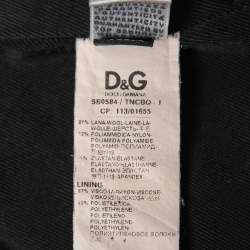 D&G Black Wool Double Breasted Blazer L