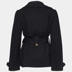Pre Owned Dolce & Gabbana Black Wool Belted Blazer M