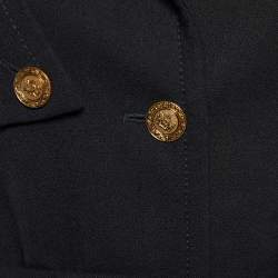 Pre Owned Dolce & Gabbana Black Wool Belted Blazer M