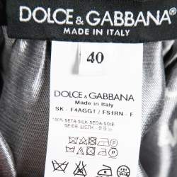 Pre Owned Dolce & Gabbana Black Children's Painted Printed Silk Mikado Skirt S