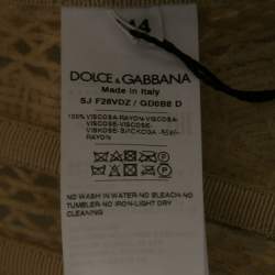 Pre Owned Dolce & Gabbana Beige Straw Structured Button Front Jacket M