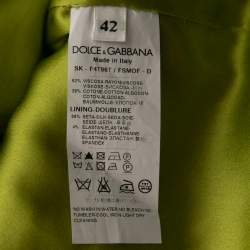 مملوكة مسبقًا Dolce & Gabbana Green Floral Printed Jacquard Skirt M