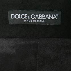 مملوكة مسبقًا Dolce & Gabbana Black Crepe Midi Skirt M