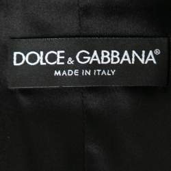 Pre Owned Dolce & Gabbana Black Sequined Satin Vest XS