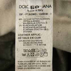 Pre Owned Dolce & Gabbana Blue Denim Faded Effect Pretty Jeans XL Waist 36"