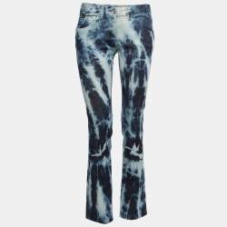 Pre Owned Dolce & Gabbana Blue Tye-Dye Denim Jeans S Waist 30"