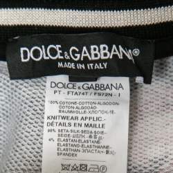 Pre Owned Dolce & Gabbana Black Angel Print Cotton Track Pants XS