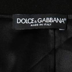 Pre Owned Dolce & Gabbana Multicolor Rose Printed Silk Pencil Skirt M