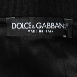 Pre Owned Dolce & Gabbana Purple Animal Printed Silk Pencil Skirt S