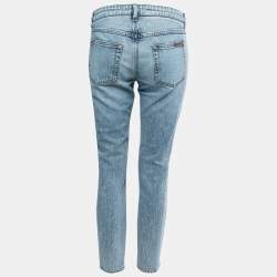 Pre Owned Dolce & Gabbana Blue Distressed Denim Pretty Fit Jeans M Waist 32" 
