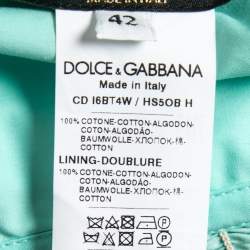 Pre Owned Dolce & Gabbana Blue Lemon Print Cotton Sleeveless Dress M