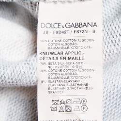 مملوكة مسبقًا Dolce & Gabbana Black Jersey Floral And Angel Print Long Sleeve Sweatshirt M