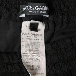 Pre Owned Dolce & Gabbana Black Lace Side Stripe Pants M