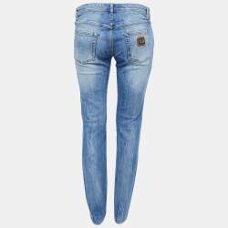 Pre Owned Dolce & Gabbana Blue Distressed Denim Cute Jeans M Waist 32"