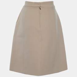Pre Owned Dolce & Gabbana Light Brown Wool Pencil Skirt L