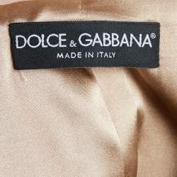 Pre Owned Dolce & Gabbana Beige Wool Button Front Jacket L