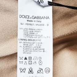 Pre Owned Dolce & Gabbana Beige Wool Button Front Jacket L