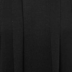 Pre Owned Dolce & Gabbana Black Wool Blend Neck-Tie Knit Top M